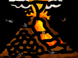Volcan con tesoro